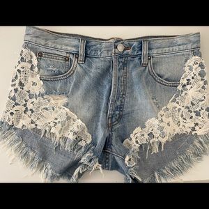 We the Free High Waisted Denim shorts